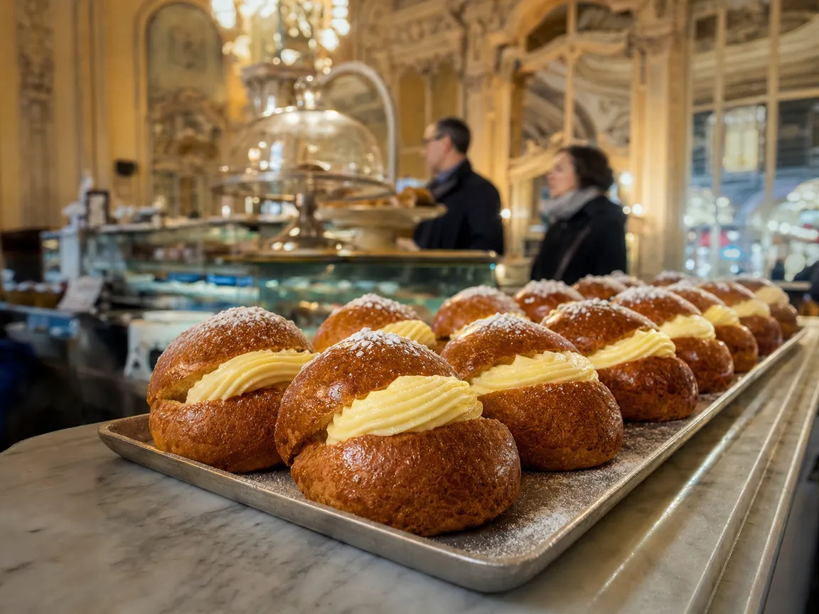 Brioche alla crema